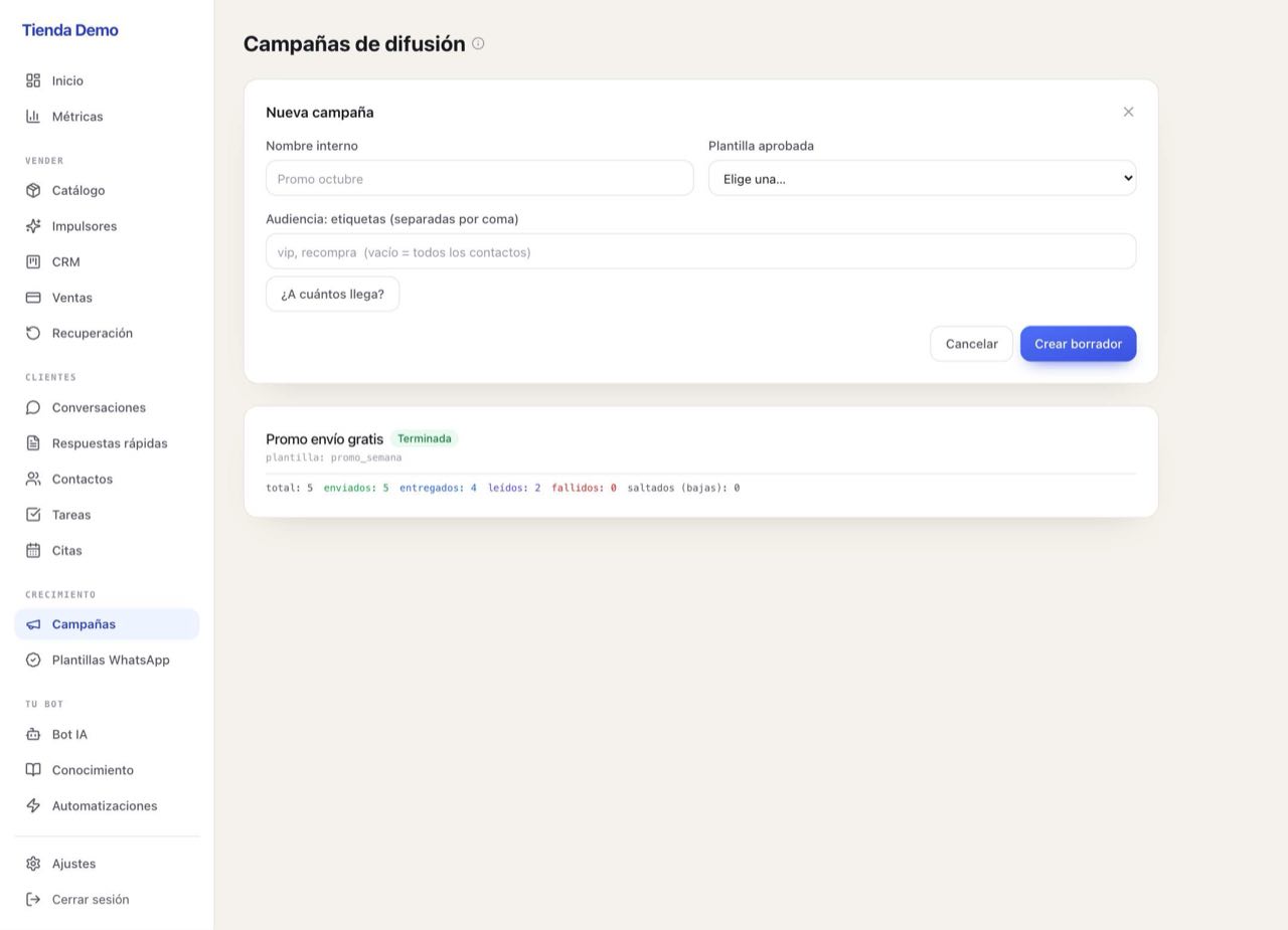 Formulario de nueva campaña de difusión